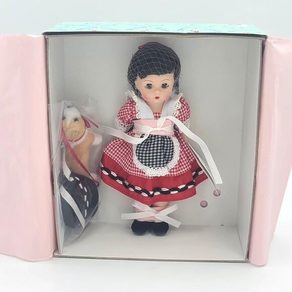 Madame Alexander Wales Welsh Girl 8" Doll With Stuffed Corgi Dog